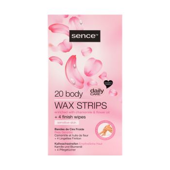 SENCE BEAUTY SENSITIVE SKIN kūno depiliacinės juostelės (20 vnt.)