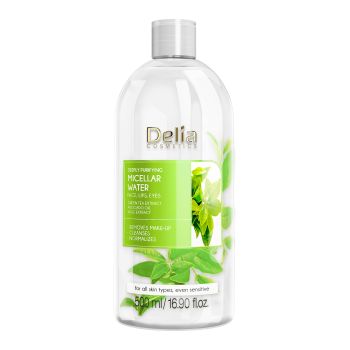 DELIA DEEPLY PURIFYING micelinis vanduo veido, lūpų ir akių makiažui valyti, 500 ml