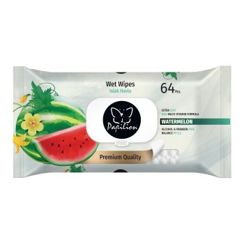 PAPILION WATERMELON drėgnos servetėlės (64 vnt.)