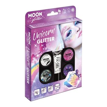 MOON GLITTER UNICORN GLITTER veido ir kūno blizgių rinkinys