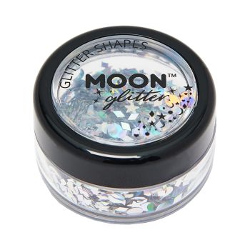 MOON GLITTER SHAPES veido, plaukų ir kūno blizgučiai, 3 g