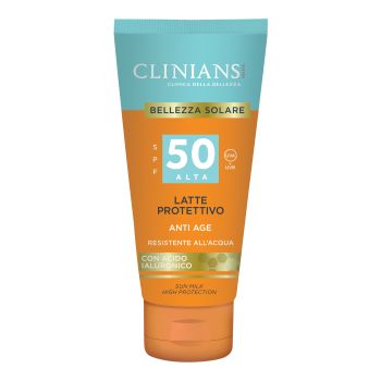 CLINIANS LATTE PROTETTIVO ANTI AGE SPF50 apsauginis kūno pienelis nuo saulės, 150 ml