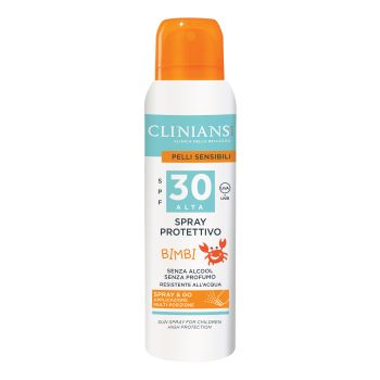 CLINIANS PROTETTIVO BIMBI SPF30 apsauginis vaikų kūno purškiklis nuo saulės, 150 ml