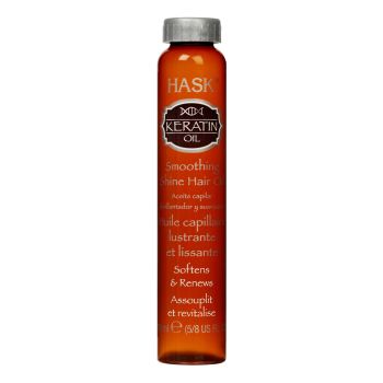 HASK KERATIN OIL SMOOTHING SHINE plaukų aliejus, 18 ml