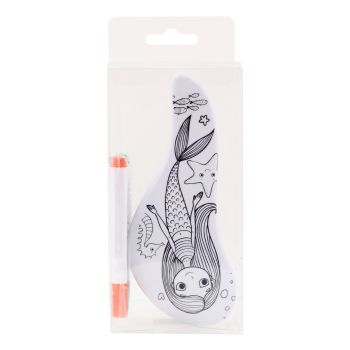 BIFULL DETANGLER SIREN COLORING plaukų šepetys + 4 rašikliai