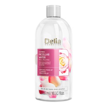 DELIA SOOTHING micelinis vanduo makiažui valyti, 500 ml