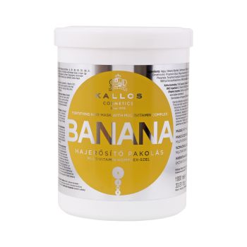 KALLOS KJMN BANANA plaukų kaukė, 1000 ml