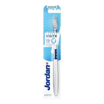 JORDAN TARGET WHITE MEDIUM dantų šepetėlis