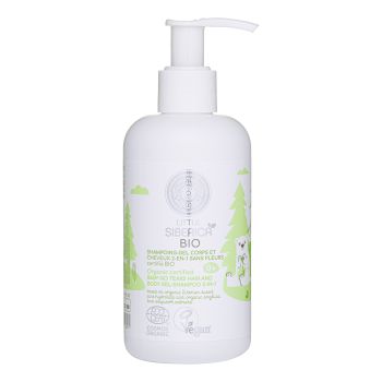 LITTLE SIBERICA BIO BABY 2-IN-1 vaikų kūno želė ir šampūnas be ašarų, 250 ml