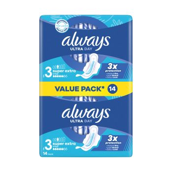 ALWAYS ULTRA DAY SUPER EXTRA higieniniai paketai (14 vnt.)