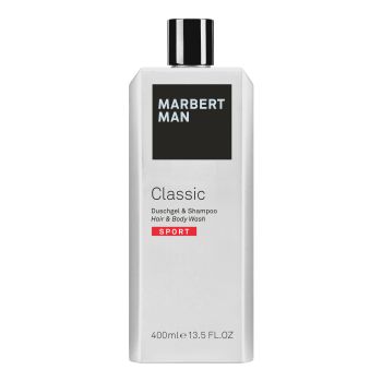 MARBERT MAN CLASSIC SPORT vyrų plaukų šampūnas ir kūno prausiklis, 400 ml