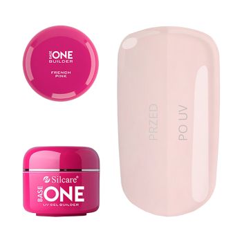 SILCARE BASE ONE UV GEL BUILDER FRENCH PINK nagų priauginimo gelis, 5 g