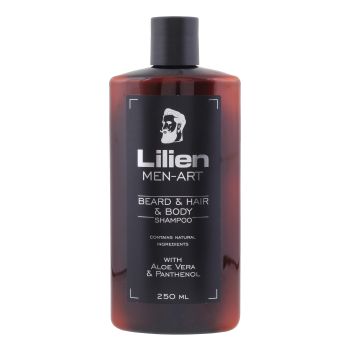 LILIEN MEN-ART BLACK barzdos, plaukų ir kūno šampūnas, 250 ml