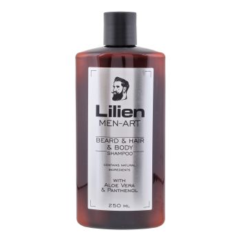 LILIEN MEN-ART WHITE barzdos, plaukų ir kūno šampūnas, 250 ml