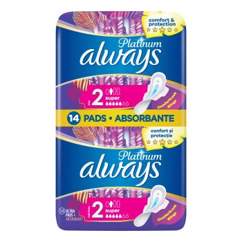 ALWAYS PLATINUM SUPER higieniniai paketai (14 vnt.)