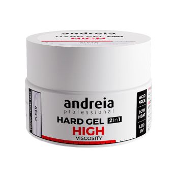 ANDREIA HARD GEL 2 IN 1 HIGH VISCOSITY CLEAR nagų gelis, 22 g