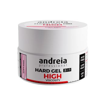 ANDREIA HARD GEL 2 IN 1 HIGH VISCOSITY SOFT PINK nagų gelis, 22 g