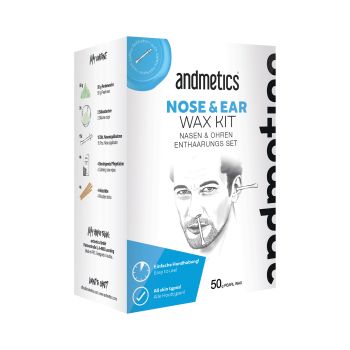 ANDMETICS vyrų nosies ir ausų plaukų šalinimo vašku rinkinys
