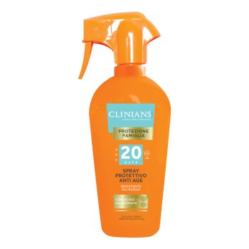 CLINIANS SPF 20 ANTI AGE purškiamasis apsauginis kūno pienelis nuo saulės, 250 ml