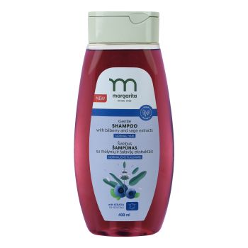 MARGARITA plaukų šampūnas su su mėlynių ir šalavijų ekstraktais, 400 ml