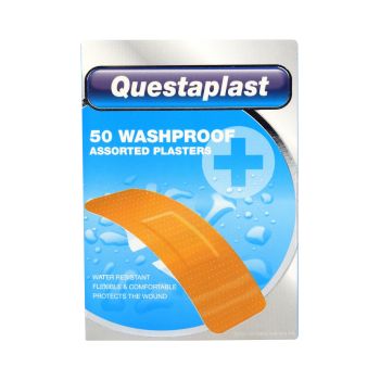 QUESTAPLAST WASHPROOF pleistrų rinkinys (50 vnt.)