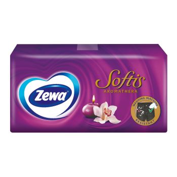 ZEWA SOFTIS AROMATHERA vienkartinės nosinaitės