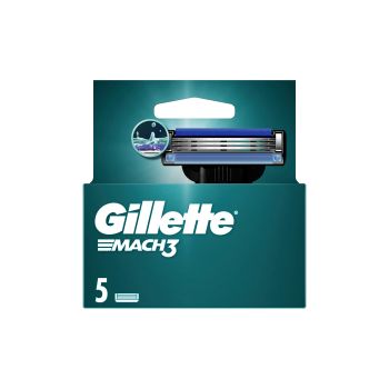 GILLETTE MACH3 skustuvo galvutės (5 vnt.)