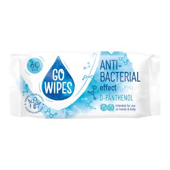 GO WIPES D-PANTHENOL drėgnos servetėlės (60 vnt.)
