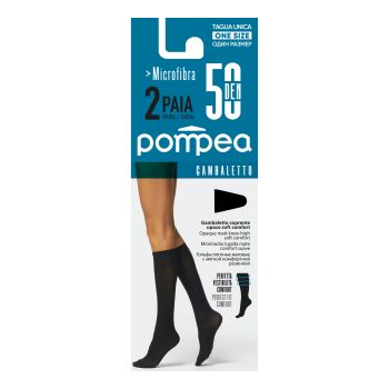 POMPEA MICROFIBRA 50 DEN puskojinės (2 poros)