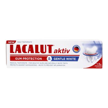 LACALUT AKTIV GUM PROTECTION & GENTLE WHITE dantų pasta, 75 ml