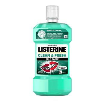 LISTERINE CLEAN & FRESH burnos skalavimo skystis, 500 ml