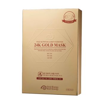 GOLD ENERGY SNAIL SYNERGY 24K GOLD veido kaukės (10 vnt.)