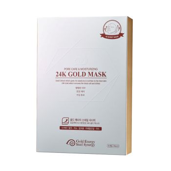 GOLD ENERGY SNAIL SYNERGY 24K GOLD veido kaukės (10 x 33 ml)