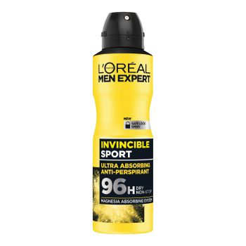 L'OREAL MEN EXPERT INVINCIBLE SPORT purškiamasis dezodorantas antiperspirantas, 150 ml