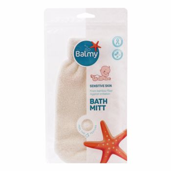 BALMY SENSITIVE SKIN BAMBOO FIBER kūno plaušinė pirštinė