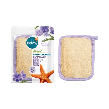 BALMY NATURAL SOAP FILLED šveičiamoji vonios plaušinė su muilu