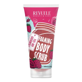REVUELE FOAMING STRAWBERRY & CHIA kūno šveitiklis, 200 ml