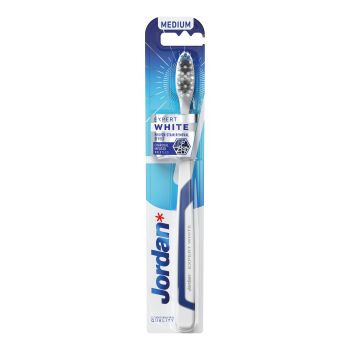 JORDAN EXPERT WHITE MEDIUM dantų šepetėlis