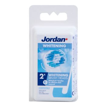 JORDAN WHITENING keičiamosios elektrinio dantų šepetėlio galvutės (2 vnt.)