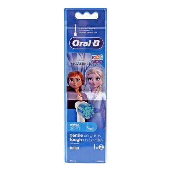 ORAL-B FROZEN II EXTRA SOFT keičiamosios vaikų dantų šepetėlio galvutės (2 vnt.)