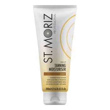 ST.MORIZ DAILY TANNING MOISTURISER drėkinamasis savaiminio įdegio kūno losjonas, 200 ml