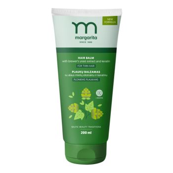 MARGARITA plaukų balzamas su alaus mielių ekstraktu ir keratinu, 200 ml
