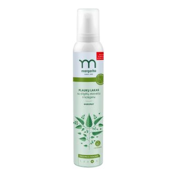 MARGARITA itin stiprios fiksacijos plaukų lakas su dilgėlių ekstraktu ir kolagenu, 250 ml