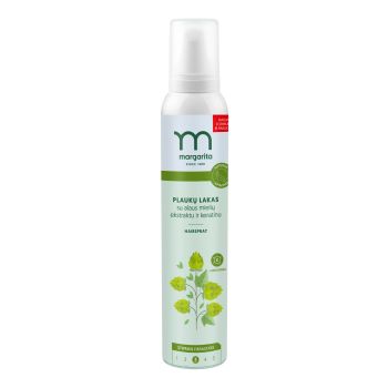 MARGARITA stiprios fiksacijos plaukų lakas su alaus mielių ekstraktu ir keratinu, 250 ml