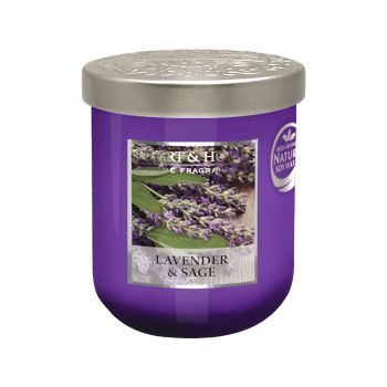 HEART & HOME LAVENDER & SAGE aromatinė žvakė, 110 g