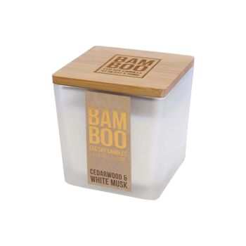 BAMBOO CEDARWOOD & WHITE MUSK aromatinė žvakė, 80 g