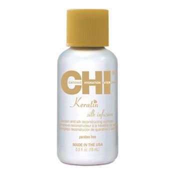 CHI KERATIN SILK INFUSION keratino ir šilko derinys plaukams prižiūrėti, 15 ml
