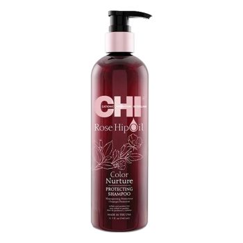 CHI ROSE HIP OIL COLOR NURTURE PROTECTING plaukų šampūnas, 340 ml