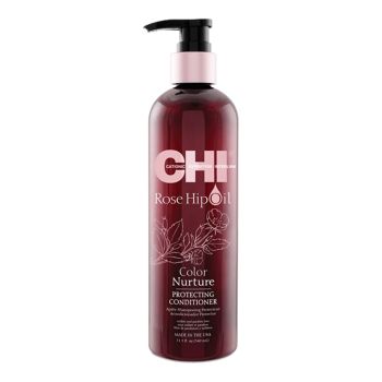 CHI ROSE HIP OIL COLOR NURTURE PROTECTING plaukų kondicionierius, 340 ml