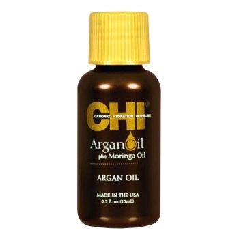 CHI ARGAN OIL WITH MORINGA OIL BLEND aliejų derinys plaukams prižiūrėti, 15 ml